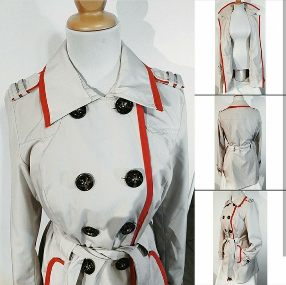 Braetan Jackets & Blazers - 💕Trench coat raincoat tan cream white orange